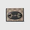 Gucci Horsebit 1955 Card Case Wallet In Beige