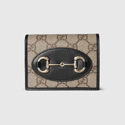 Gucci Horsebit 1955 Card Case Wallet In Black