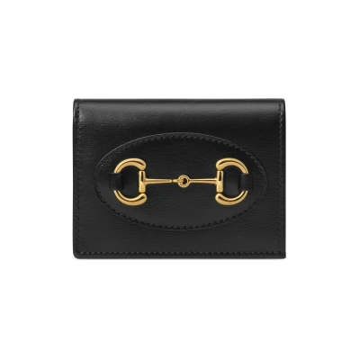 Gucci Horsebit 1955 Card Case Wallet In Schwarz