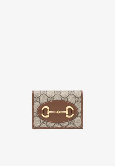 Gucci Horsebit 1955 Cardholder In Sand
