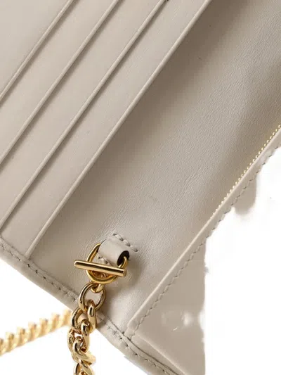 Pre-owned Gucci Horsebit 1955 Chain Wallet Leather Crossbody Bag In Neutral