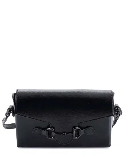 Gucci Horsebit 1955 Flap Crossbody Bag Leather Mini (authentic Pre-loved) In Black