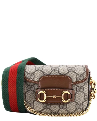 Gucci Horsebit 1955 Flap Wallet (authentic Pre-loved) In Brown
