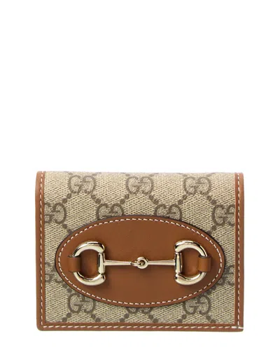 Gucci Horsebit 1955 Gg Supreme Canvas & Leather Card Case