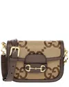 Gucci Horsebit 1955 Jumbo Gg Canvas & Leather Mini Bag In Multi