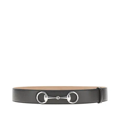 Gucci ' Horsebit 1955' Leather Belt In Grey