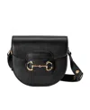 Gucci Horsebit 1955 Leather Crossbody Bag In Black