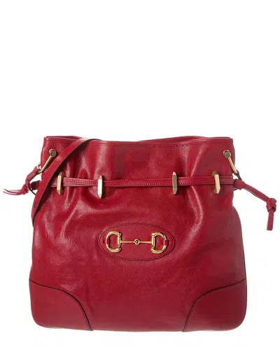 Gucci Horsebit 1955 Leather Shoulder Bag In Red