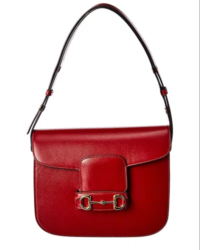 Gucci Horsebit 1955 Leather Shoulder Bag In Red