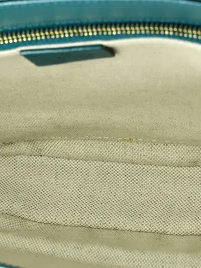 Pre-owned Gucci Horsebit 1955 Leather Small Shoulder Bag In Blue