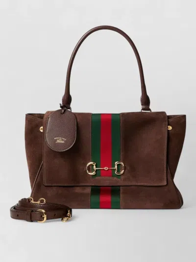 Gucci Horsebit 1955 Leather Tote Bag In Brown