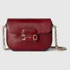 Gucci Horsebit 1955 Lizard Mini Bag In Burgundy