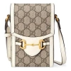 Gucci Horsebit 1955 Logo Canvas Phone Bag Box Shoulder Messenger Bag 'mini Ebony White'