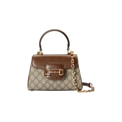 Pre-owned Gucci Horsebit 1955 Mini Bag 'beige/ebony/brown Sugar'