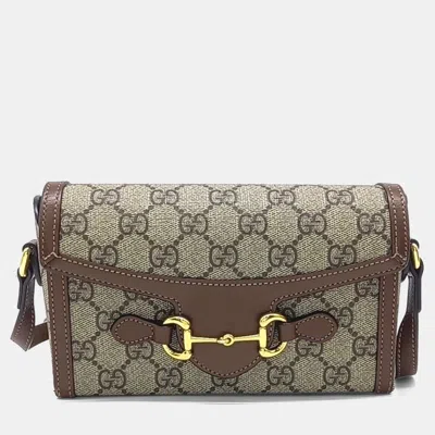 Pre-owned Gucci Horsebit 1955 Mini Bag In Brown