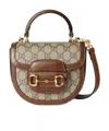 Gucci Women Gg Supreme Fabric Mini Horsebit 1955 Handbag In Brown