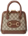 GUCCI GUCCI HORSEBIT 1955 MINI GG SUPREME CANVAS & LEATHER TOP HANDLE BAG