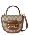 Gucci Women Gg Supreme Fabric Mini Horsebit 1955 Handbag In Beige