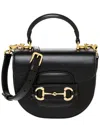 Gucci Elegant Mini Horsebit Handbag 18x15x6.5 Cm In Black