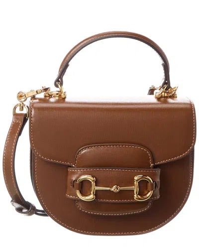Gucci Mini Leather Horsebit 1955 Shoulder Bag In Brown