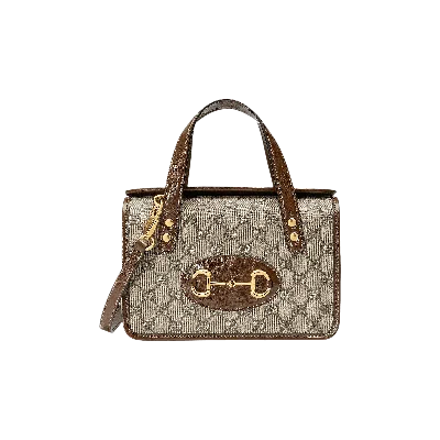 Pre-owned Gucci Horsebit 1955 Mini Top Handle Bag 'brown'