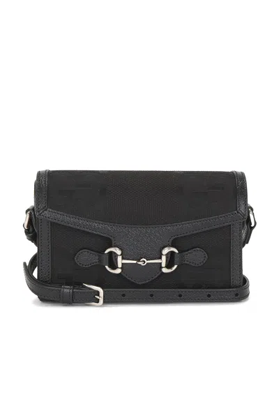 Pre-owned Gucci Horsebit 1955 Shoulder Bag In Black