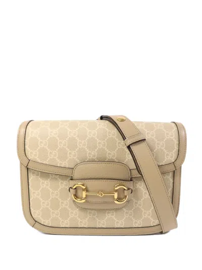 Pre-owned Gucci Horsebit 1955 Shoulder Bag In Neutral