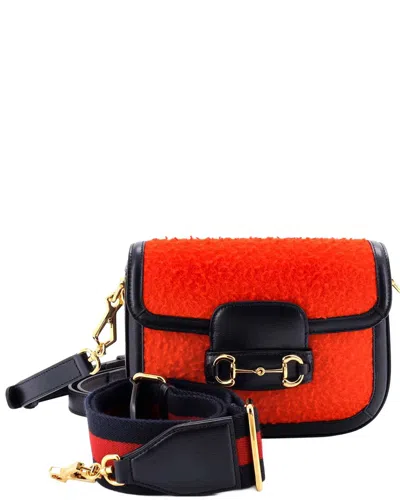 Gucci Horsebit 1955 Shoulder Bag Wool Mini (authentic Pre-loved) In Pattern