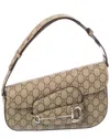 Gucci Horsebit 1955 Small Gg Supreme Canvas & Leather Shoulder Bag