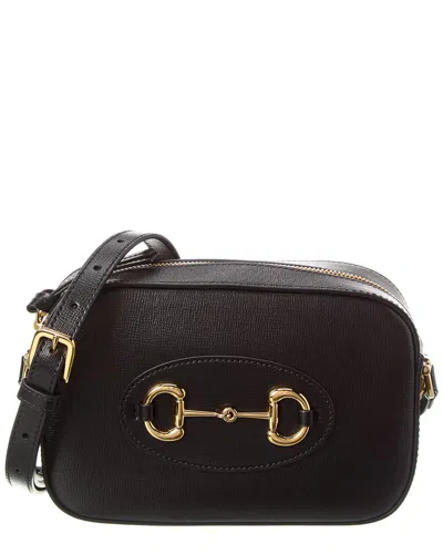 Gucci Horsebit 1955 Small Leather Shoulder Bag In Black