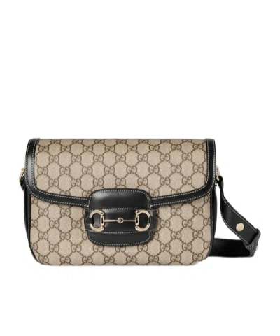 Gucci Horsebit 1955 Small Shoulder Backpack In Nude