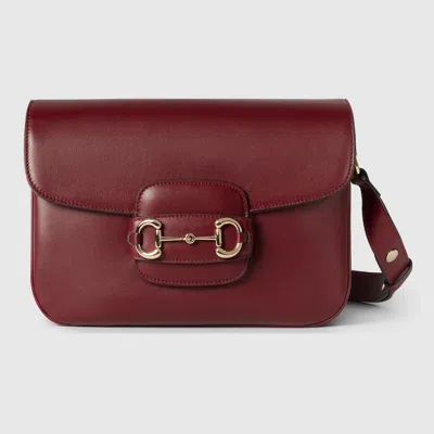 Gucci Horsebit 1955 Small Shoulder Bag In Bordeaux