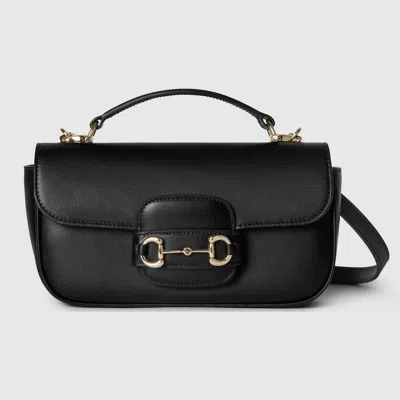 Gucci Horsebit 1955 Small Top Handle Bag In Black