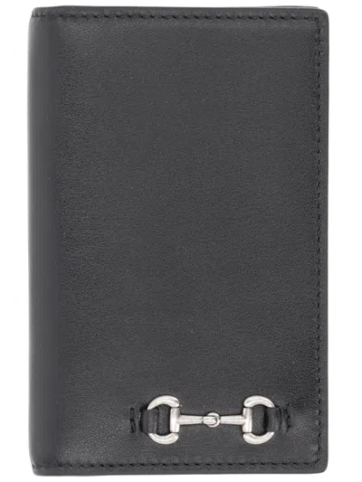 Gucci Horsebit 1955 Small Wallet In Gg Supreme In Black
