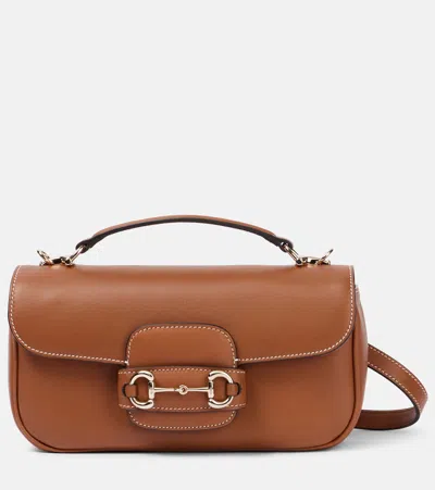 Gucci Horsebit 1955 Soft Small Leather Tote Bag In Black
