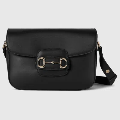 Gucci Horsebit 1955 Soft Small Shoulder Bag In Black