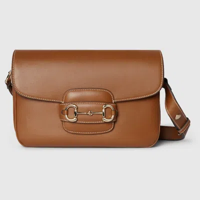 Gucci Horsebit 1955 Soft Small Shoulder Bag In Brown