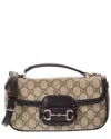Gucci Horsebit 1955 Soft Small Top Handle Gg Supreme Canvas & Leather Shoulder  Bag In Pattern