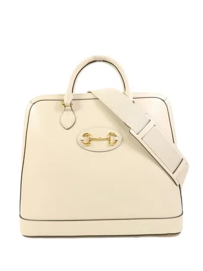 Pre-owned Gucci Horsebit 1955 Tote Bag In Neutral