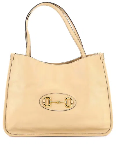 Gucci Horsebit 1955 Tote Leather Medium (authentic Pre-loved) In Yellow