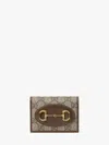 Gucci Horsebit 1955 Card Case Wallet In Sand