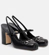 Gucci Horsebit Damenpumps Mit Fersenriemchen In Black