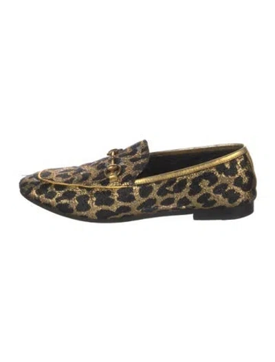 Pre-owned Gucci Horsebit Accent Animal Print Loafers In Multi