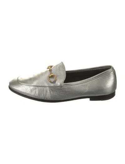 Pre-owned Gucci Horsebit Accent Leather Loafers