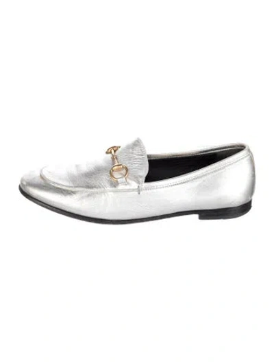 Pre-owned Gucci Horsebit Accent Leather Loafers