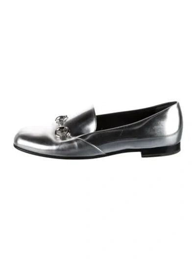 Pre-owned Gucci Horsebit Accent Leather Loafers