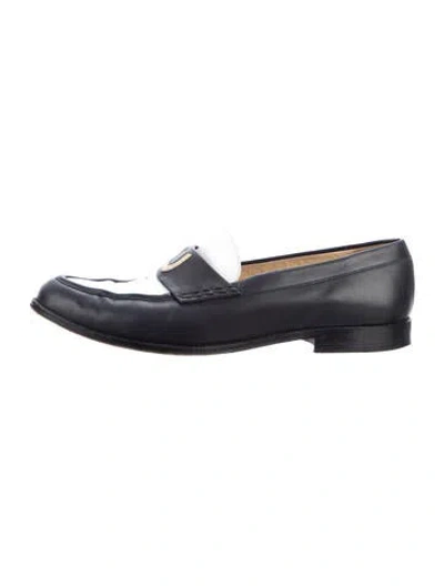 Pre-owned Gucci Horsebit Accent Leather Loafers In Black