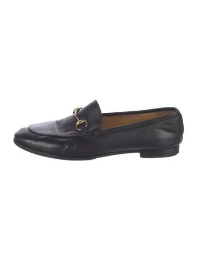 Pre-owned Gucci Horsebit Accent Leather Loafers In Multi
