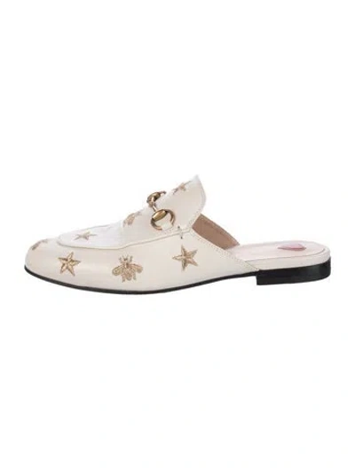 Pre-owned Gucci Horsebit Accent Leather Mules In Multi