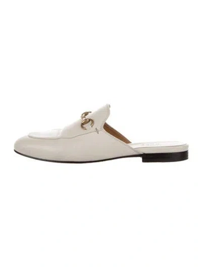 Pre-owned Gucci Horsebit Accent Leather Mules In Multi